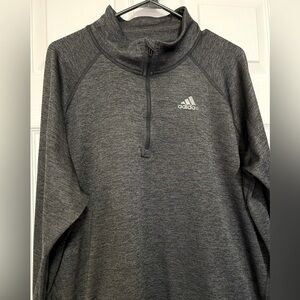Adidas Climalite Dark Gray Charcoal Quarter-Zip Pullover Mens XL